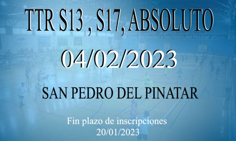 TTR Sub 13, Sub 17 y Absoluto – 04/02